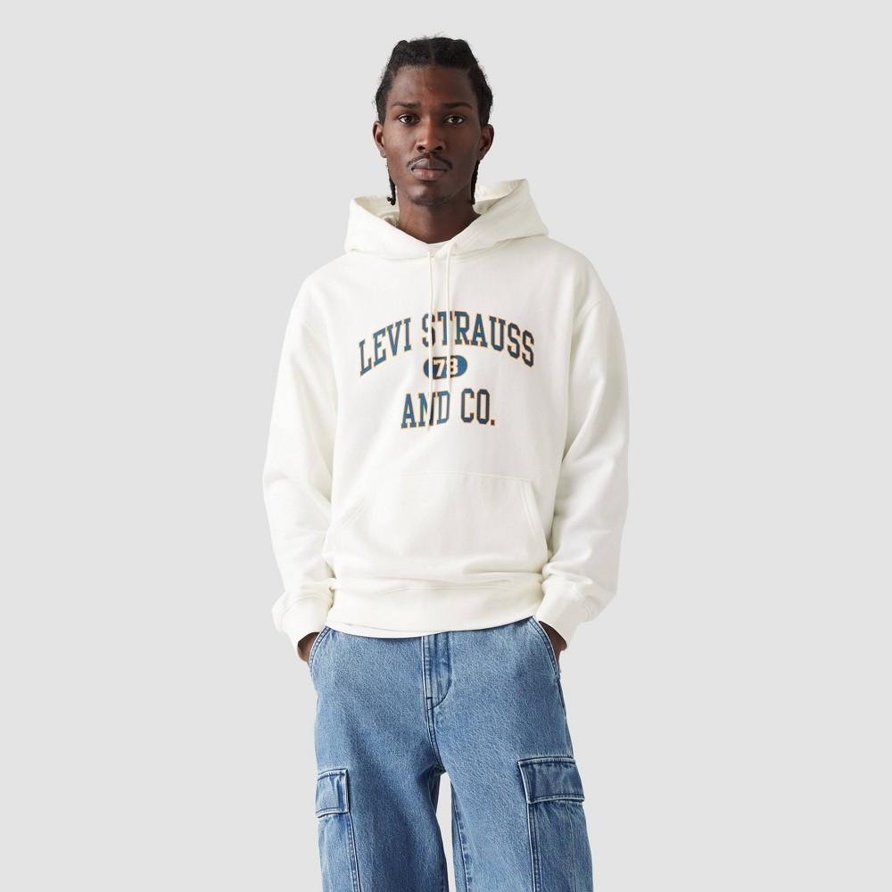 Levis Mens Relaxed Fit Logo Pullover Sweatshirt - Ivory Product Image