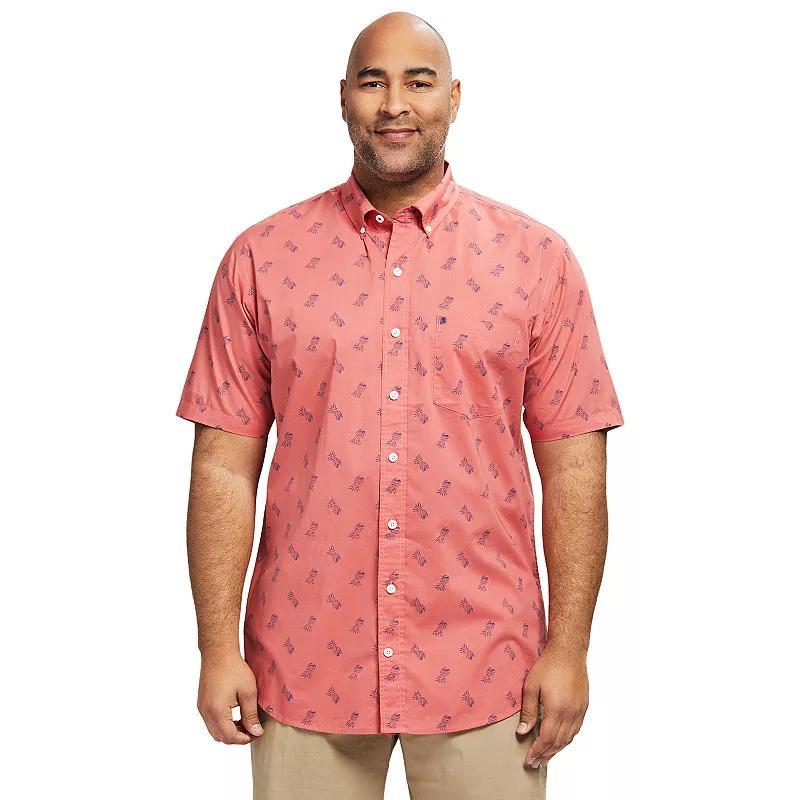 Big & Tall IZOD Classic Breeze Short Sleeve Woven Button-Down Shirt, Mens Product Image