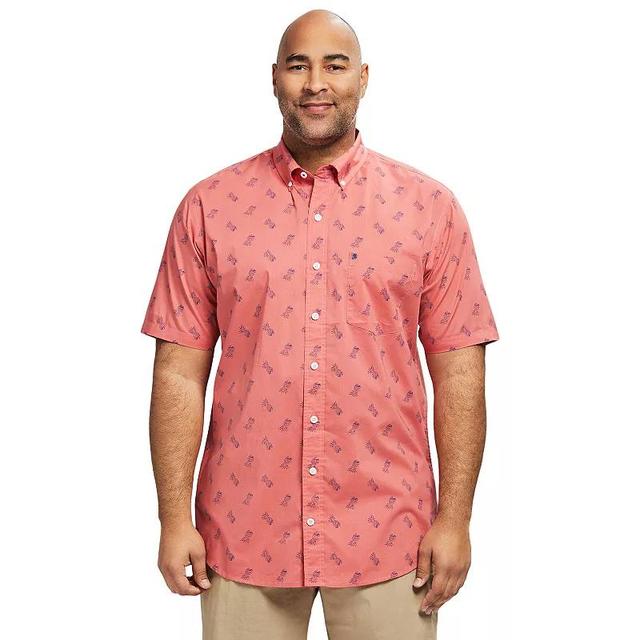 Big & Tall IZOD Classic Breeze Short Sleeve Woven Button-Down Shirt, Mens Product Image