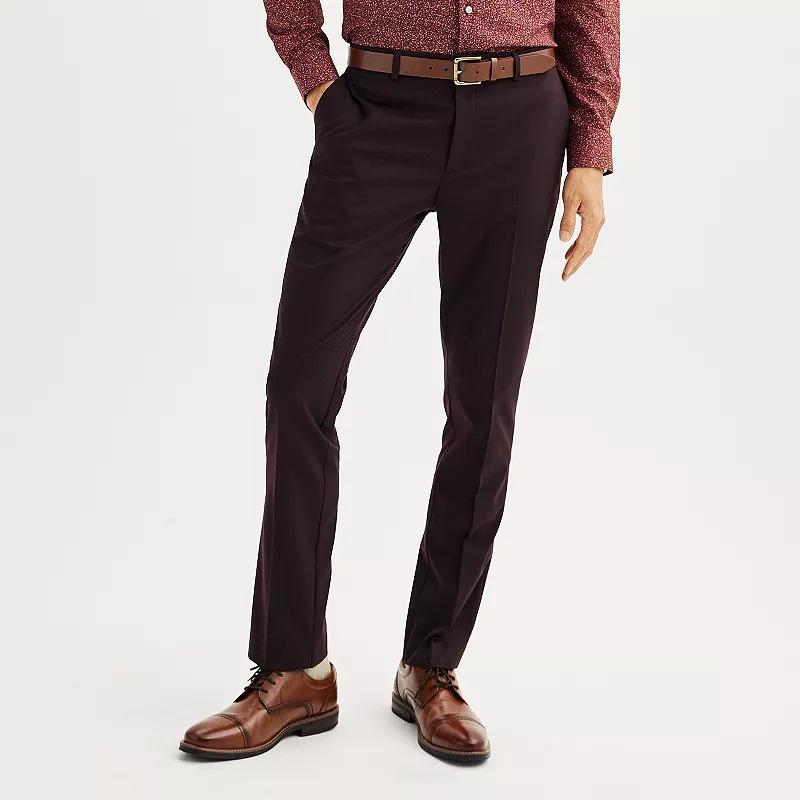 Mens Apt. 9 Premier Flex Performance Slim-Fit Washable Suit Pants Red Solid Product Image