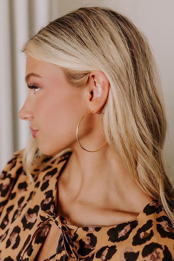 Cue The Chic Hoop Earrings Product Image