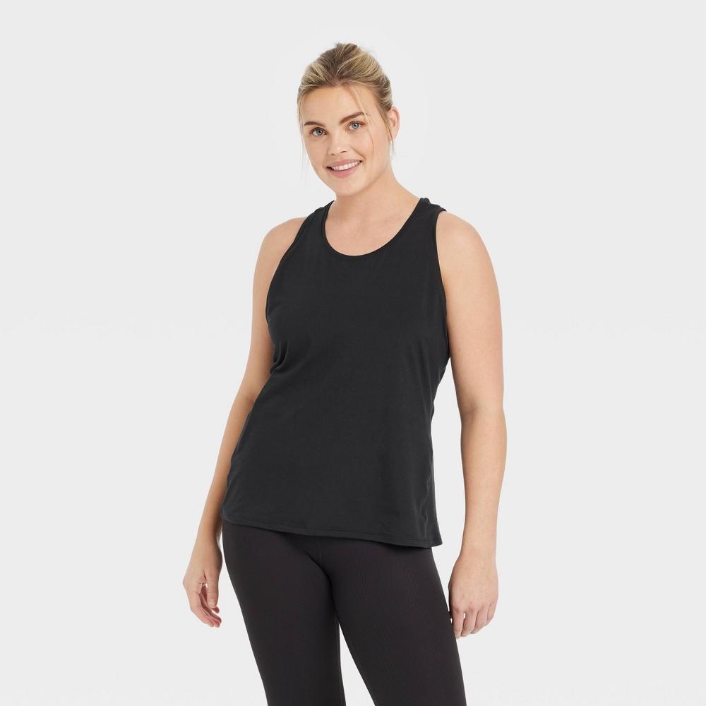 Women's Essential Racerback Tank Top - All In Motion™ Black M Product Image