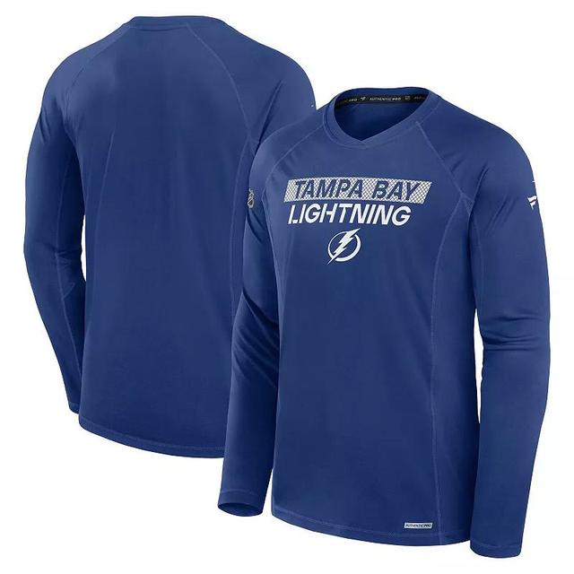 Mens Fanatics Blue Tampa Bay Lightning Authentic Pro Rink Tech Long Sleeve T-Shirt Product Image