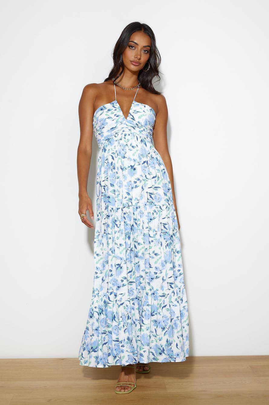 Feel Fresher Maxi Dress Blue Product Image