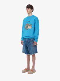 HEDGEHOG PRINT CREWNECK SWEATSHIRT in blue | JW Anderson US  Product Image