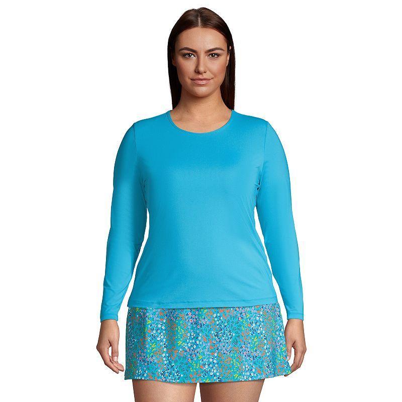 Womens Lands End UPF 50 Long Sleeve Rash Guard Product Image