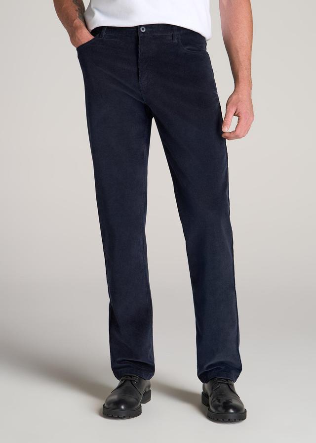 STRAIGHT-LEG Stretch Corduroy Pants for Tall Men in Evening Blue Product Image