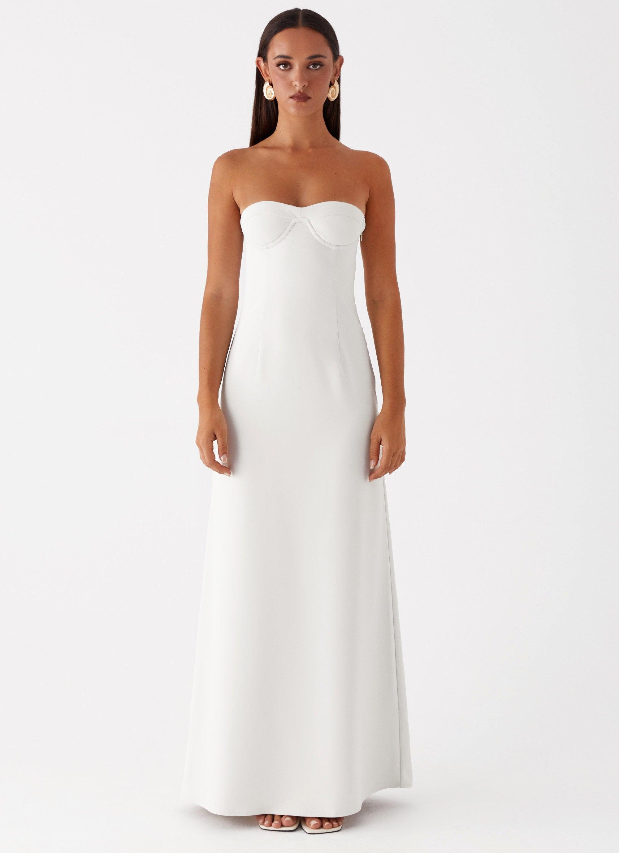 Tasmyn Bustier Maxi Dress - Stone Product Image