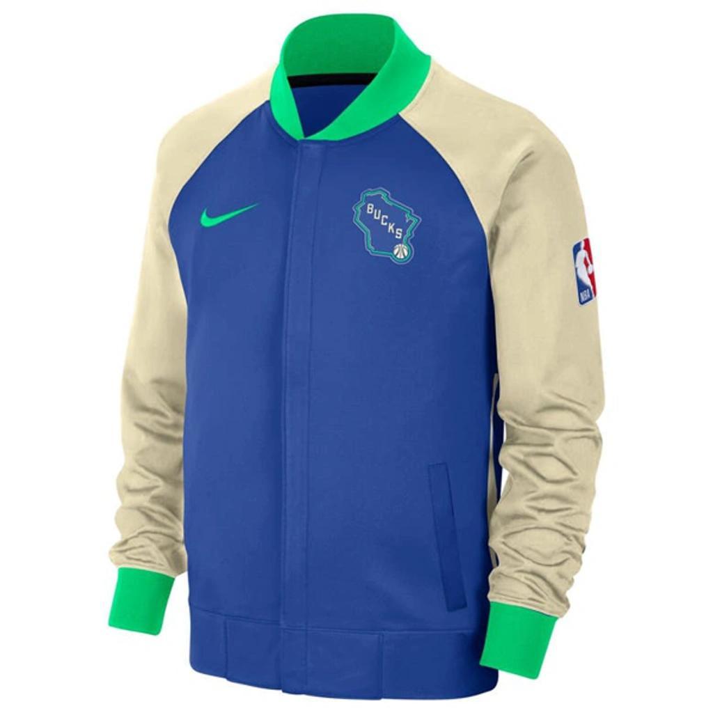 NIKE Royal Milwaukee Bucks 2023/24 City Edition Authentic Showtime Performance Raglan Full-zip Jacke Product Image