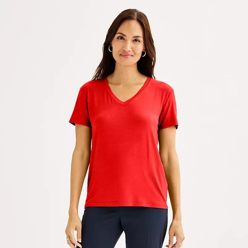 Womens Nine West Essential V-Neck Tee Product Image