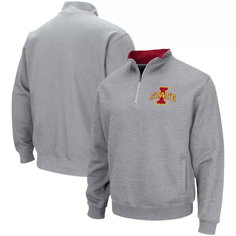 Mens Colosseum Heathered Gray Appalachian State Mountaineers Tortugas Team Logo Quarter-Zip Jacket Product Image