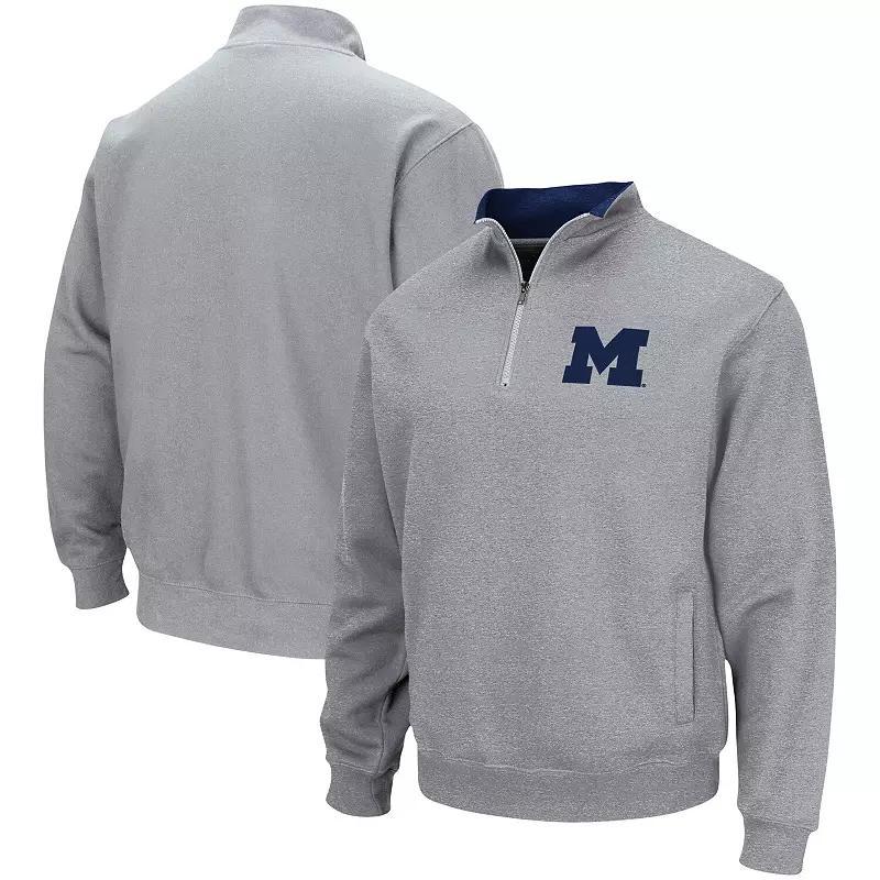 Mens Colosseum Heathered Gray Seton Hall Pirates Tortugas Team Logo Quarter-Zip Jacket Product Image