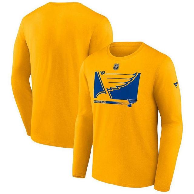 Mens Fanatics Gold St. Louis Blues Authentic Pro Core Collection Secondary Long Sleeve T-Shirt Product Image