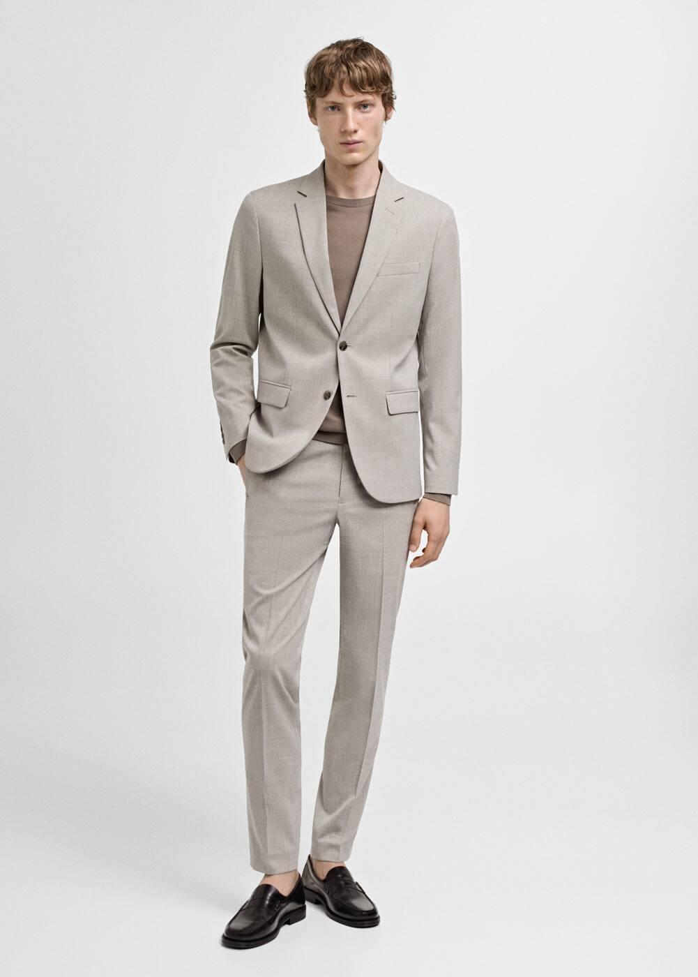 Mango Mens Super Slim-Fit Stretch Fabric Suit Blazer Product Image