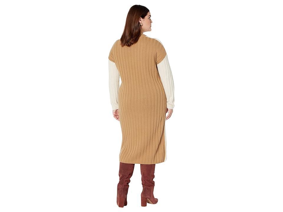 Madewell Plus (Re)sourced Ribbed Midi Sweater Dress (Antique Cream) Women's Dress Product Image