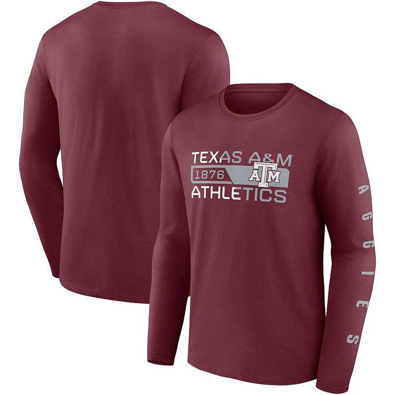 Mens Fanatics Branded Maroon Texas A&M Aggies Broad Jump 2-Hit Long Sleeve T-Shirt Product Image