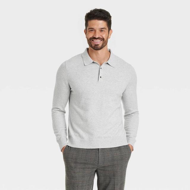 Mens Polo Sweater - Goodfellow & Co Heather L Product Image