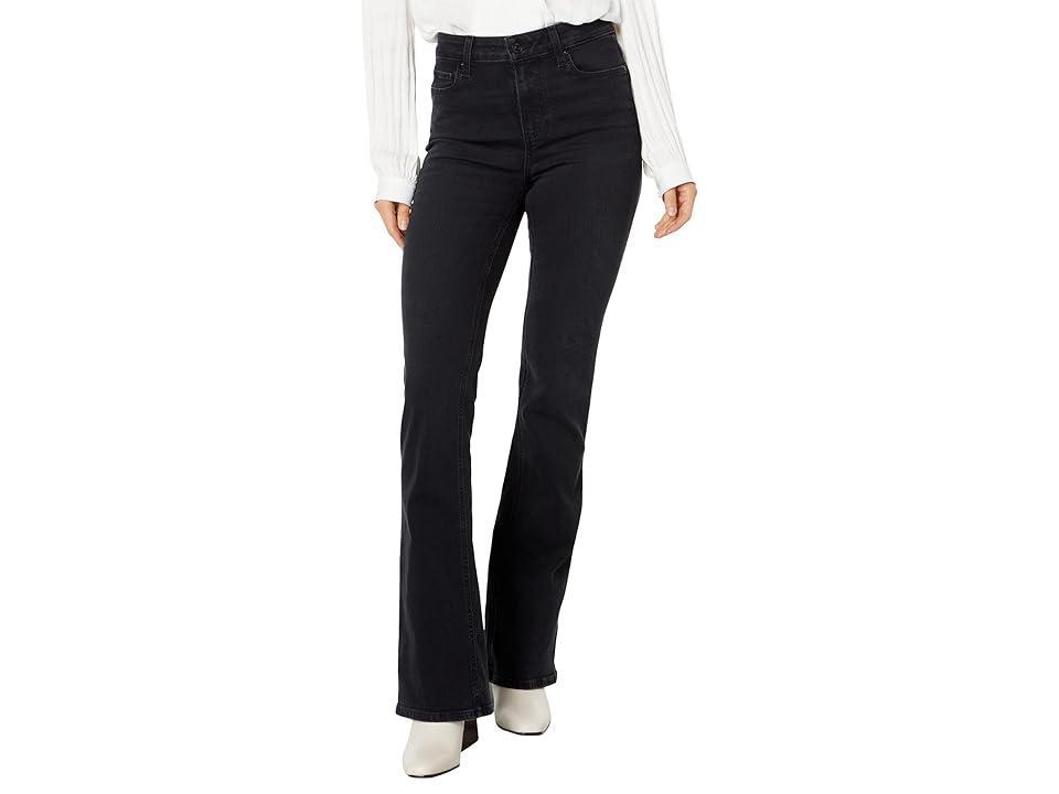 Paige Laurel Canyon High Rise Flare Jeans in Black Willow Product Image