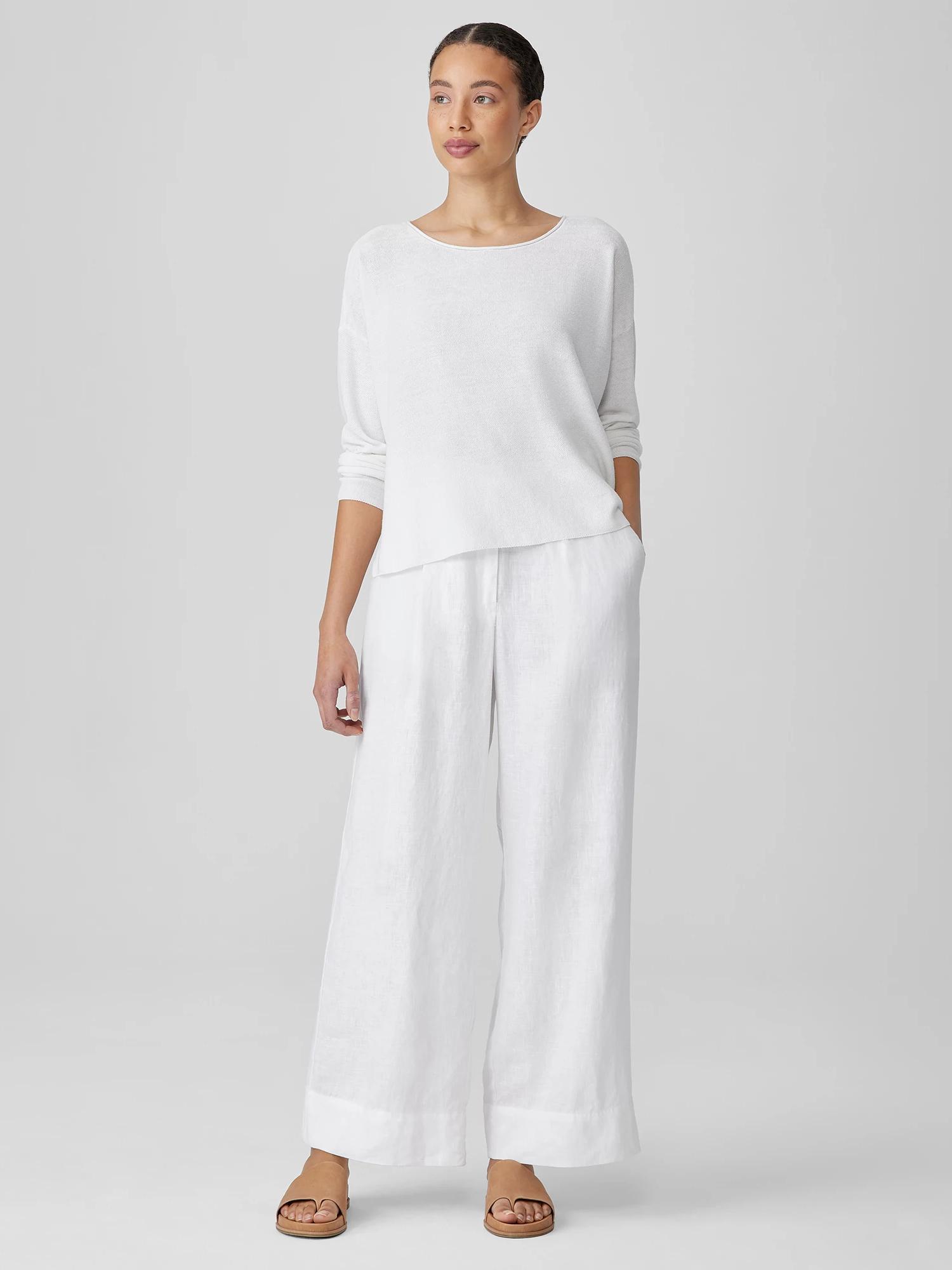 EILEEN FISHER Organic Linen Trouser Pantfemale Product Image