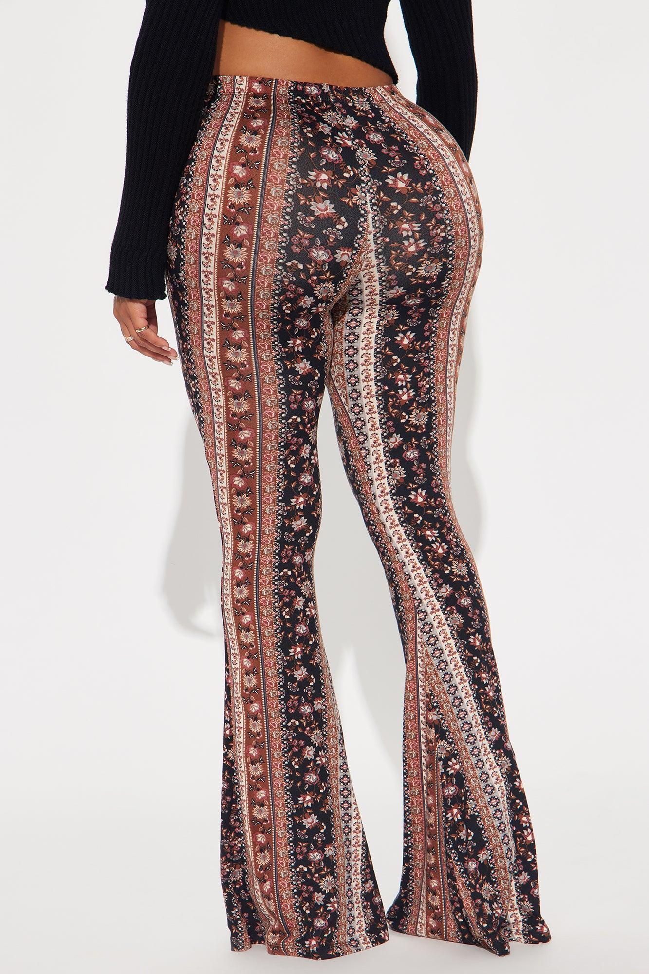 Sweeter Dreams Flare Pant - Brown/combo Product Image