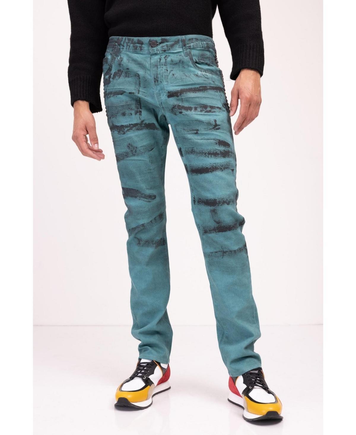 RON TOMSON Mens J9B Patterned Jeans - Black Product Image