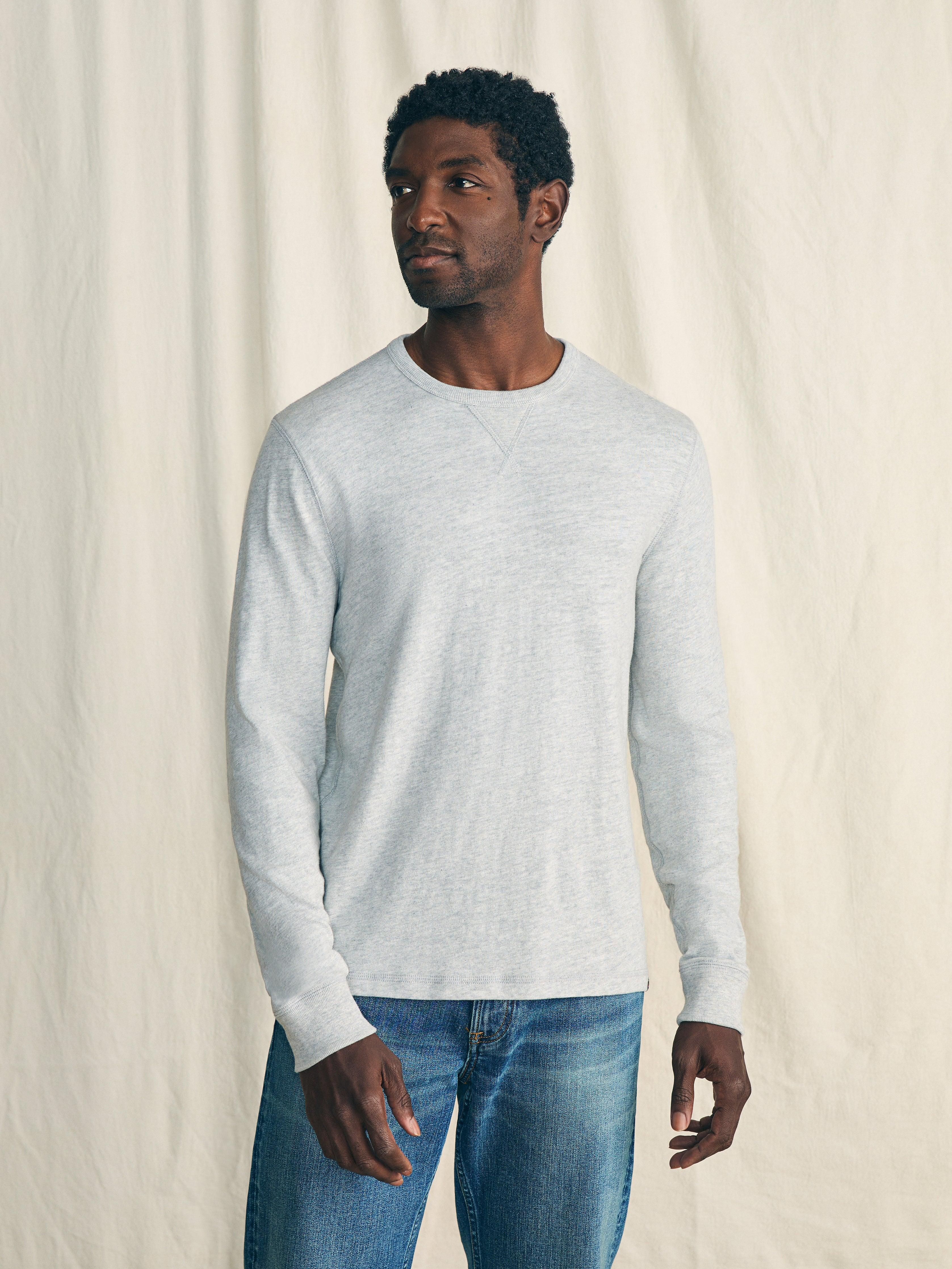 Sunwashed Slub Crew - Light Grey Heather Male Product Image