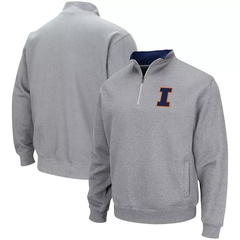 Mens Colosseum Heathered Gray Missouri Tigers Tortugas Team Logo Quarter-Zip Jacket Product Image