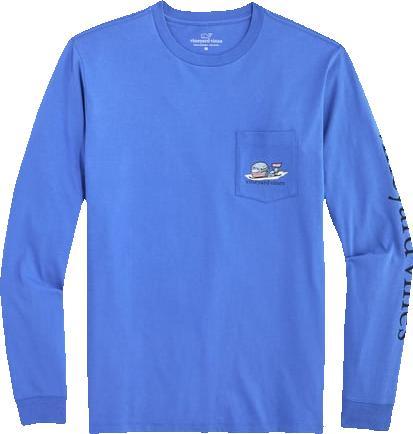 Racing Down The Slopes Long-Sleeve Pocket Tee Product Image