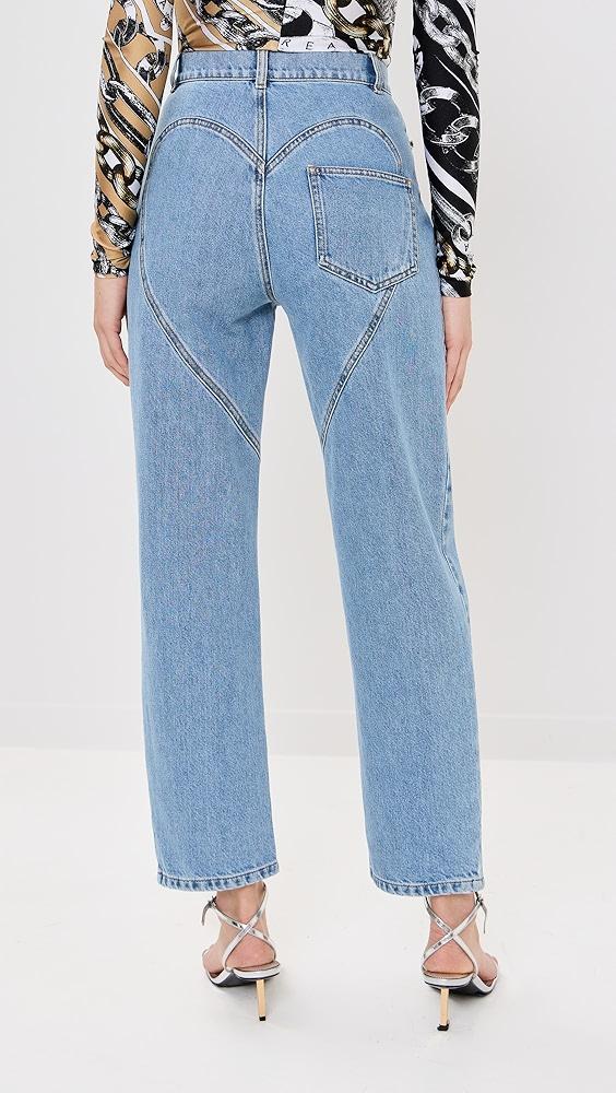 AREA Crystal Heart Jeans | Shopbop Product Image