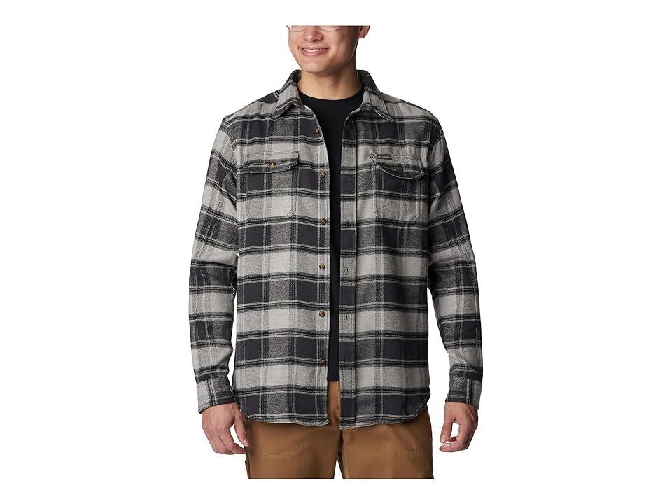 Columbia Deschutes River Heavyweight Flannel (Shark Buffalo Ombre) Men's Long Sleeve Button Up Product Image