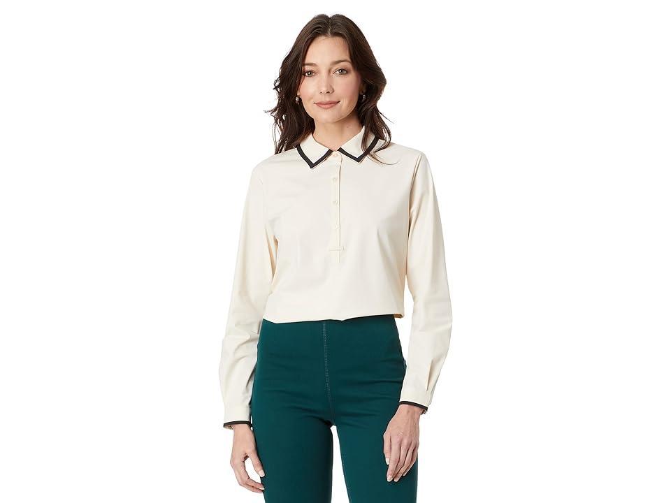 Lysse Diana Shirt with Contrast Trim (Crisp Chino) Women's Clothing Product Image