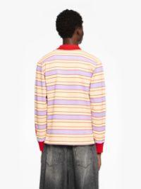 CONTRAST TRIM STRIPED POLO TOP in pink | JW Anderson US  Product Image