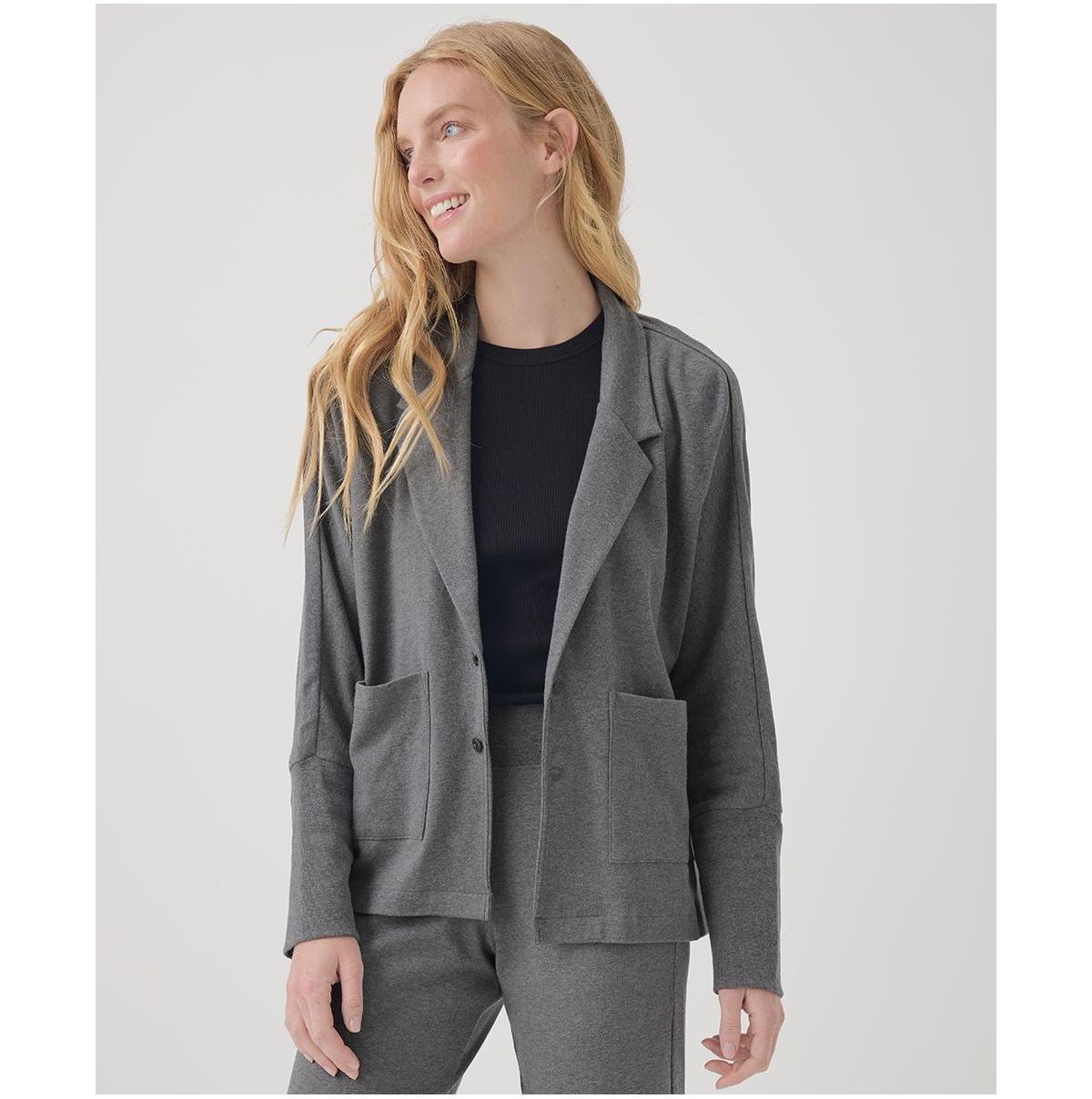 Pact Womens Organic Cotton Airplane Relaxed Blazer Product Image