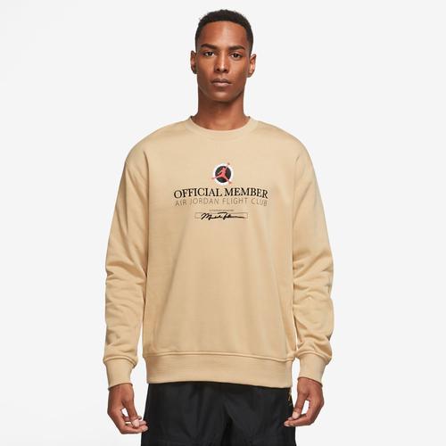 Jordan Mens Flight MVP Lightweight Fleece Crew - Beige/Beige Product Image