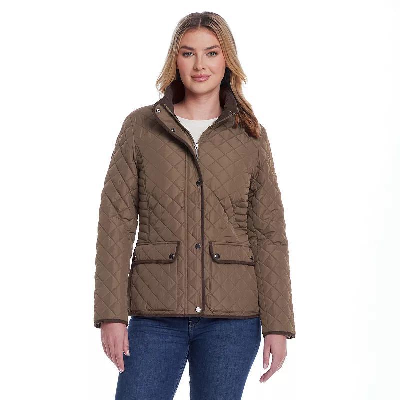 Womens Weathercast Quilted Barn Jacket Dusty Green Product Image