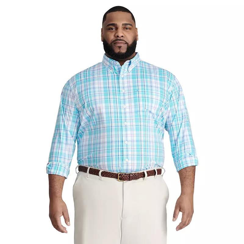 Big & Tall IZOD Classic Button-Down Shirt, Mens Turq/Blue Product Image