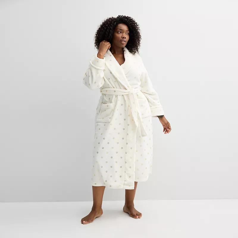 Plus Size Sonoma Goods For Life Long Plush Wrap Robe, Womens Product Image