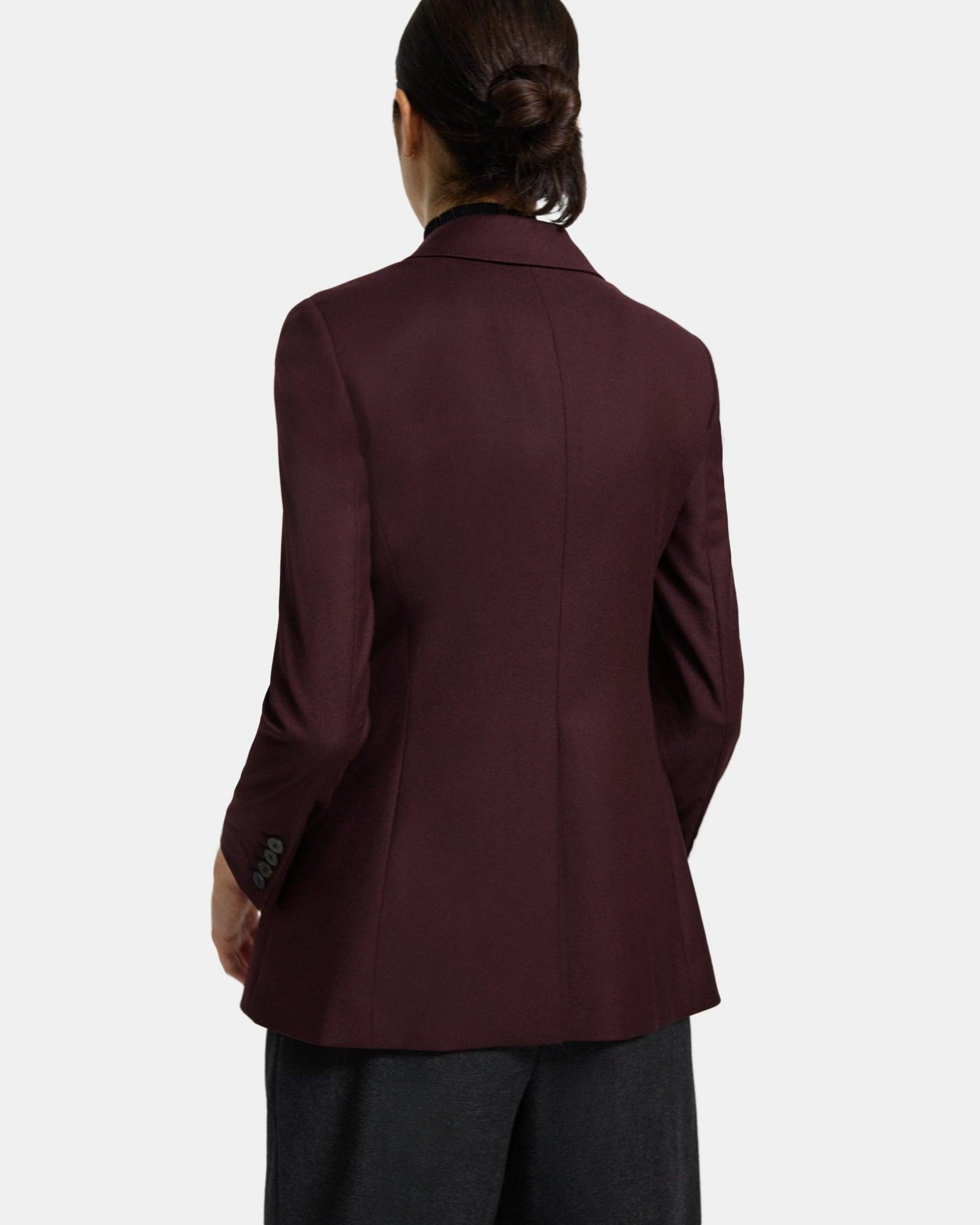 Single-Breasted Blazer in Wool Flannel Product Image