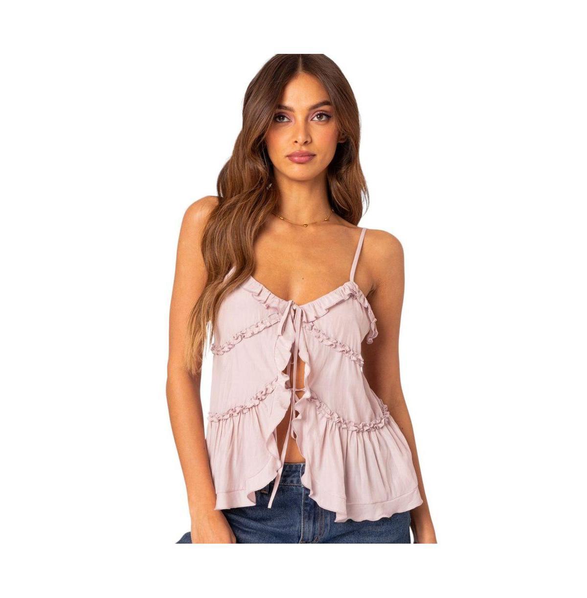 Womens Juniper tie front ruffled top Product Image