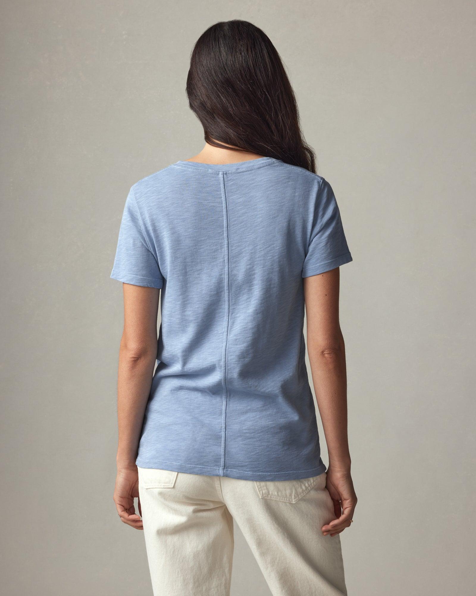 Premium Slub V-Neck Tee - Rain Washed Female Product Image