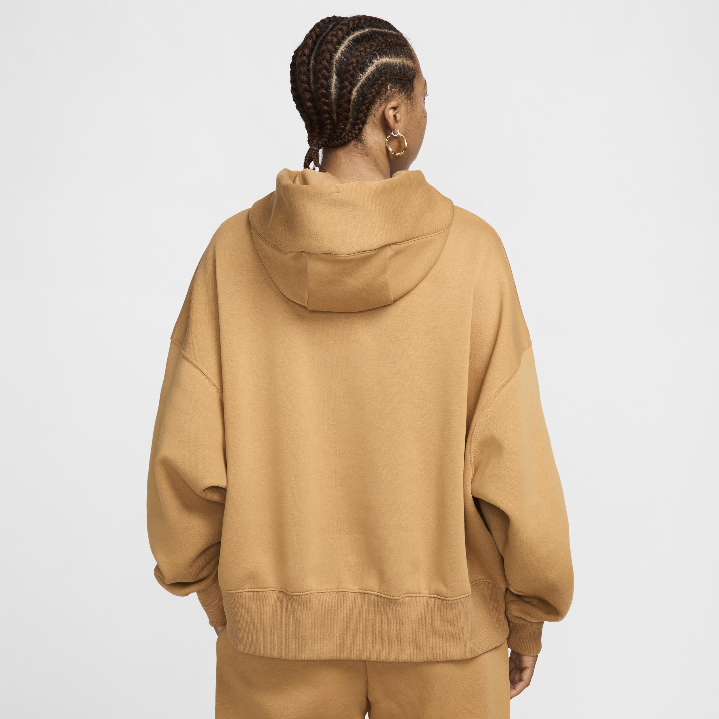 Nike Womens Nike PHNX Fleece OS Pullover Hoodie - Womens Flax/Sail Product Image