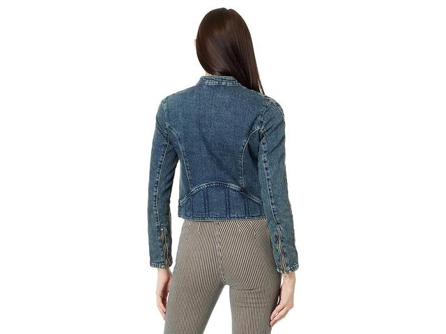 Free People Fast Lane Denim Moto Jacket Size L, M, S, XL. Product Image