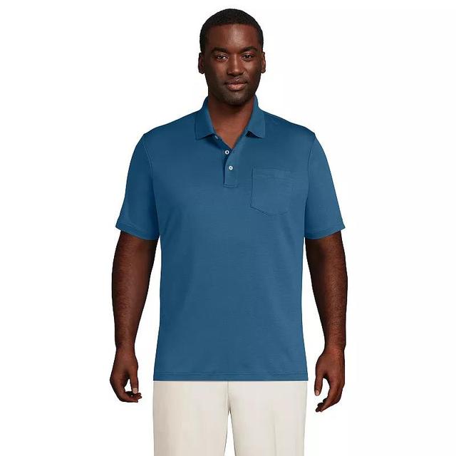 Big & Tall Lands End Super Soft Classic-Fit Supima Pocket Polo, Mens Product Image