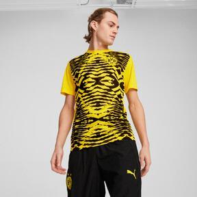 PUMA Borussia Dortmund Pre-Match Men's Short Sleeve Jersey in Faster Yellow/Black Product Image