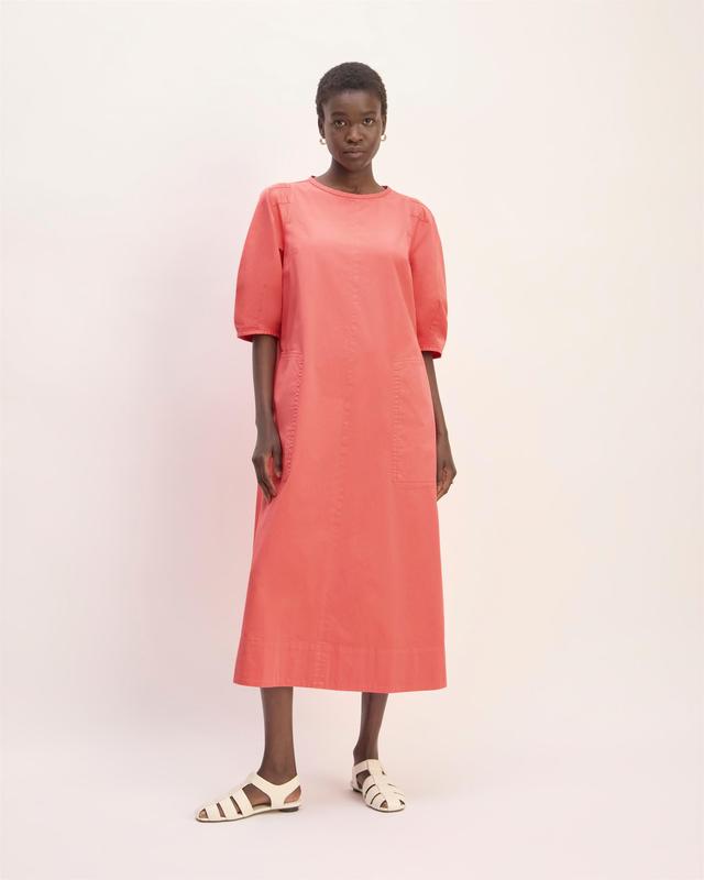 The Short-Sleeve Puff Midi Dress Product Image