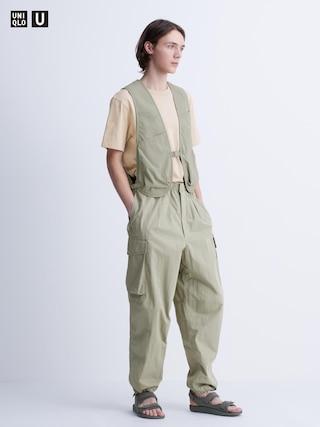 Mens Wide-Fit Parachute Cargo Pants Khaki Medium UNIQLO US Product Image