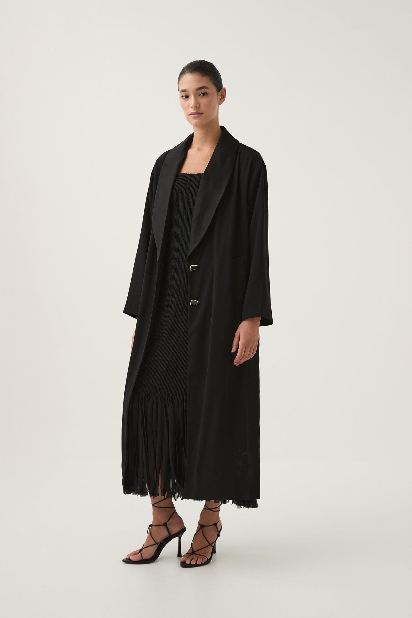 Kara Long Line Crepe Coat Product Image