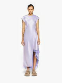 ASYMMETRIC LACE TRIM LAYERED DRESS in purple | JW Anderson US  Product Image