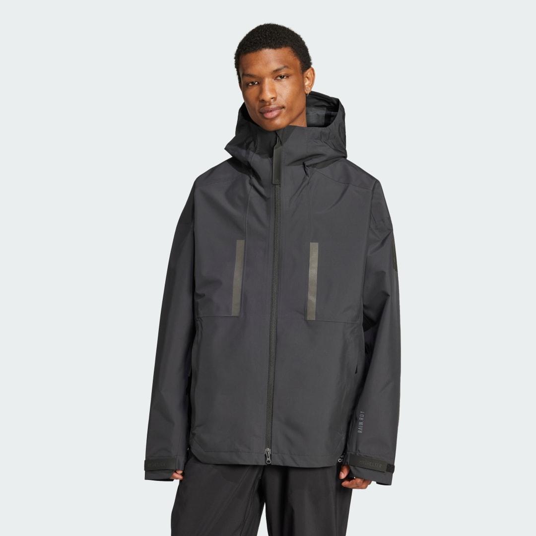 adidas Myshelter Rain.Rdy Jacket Black XL Mens Product Image