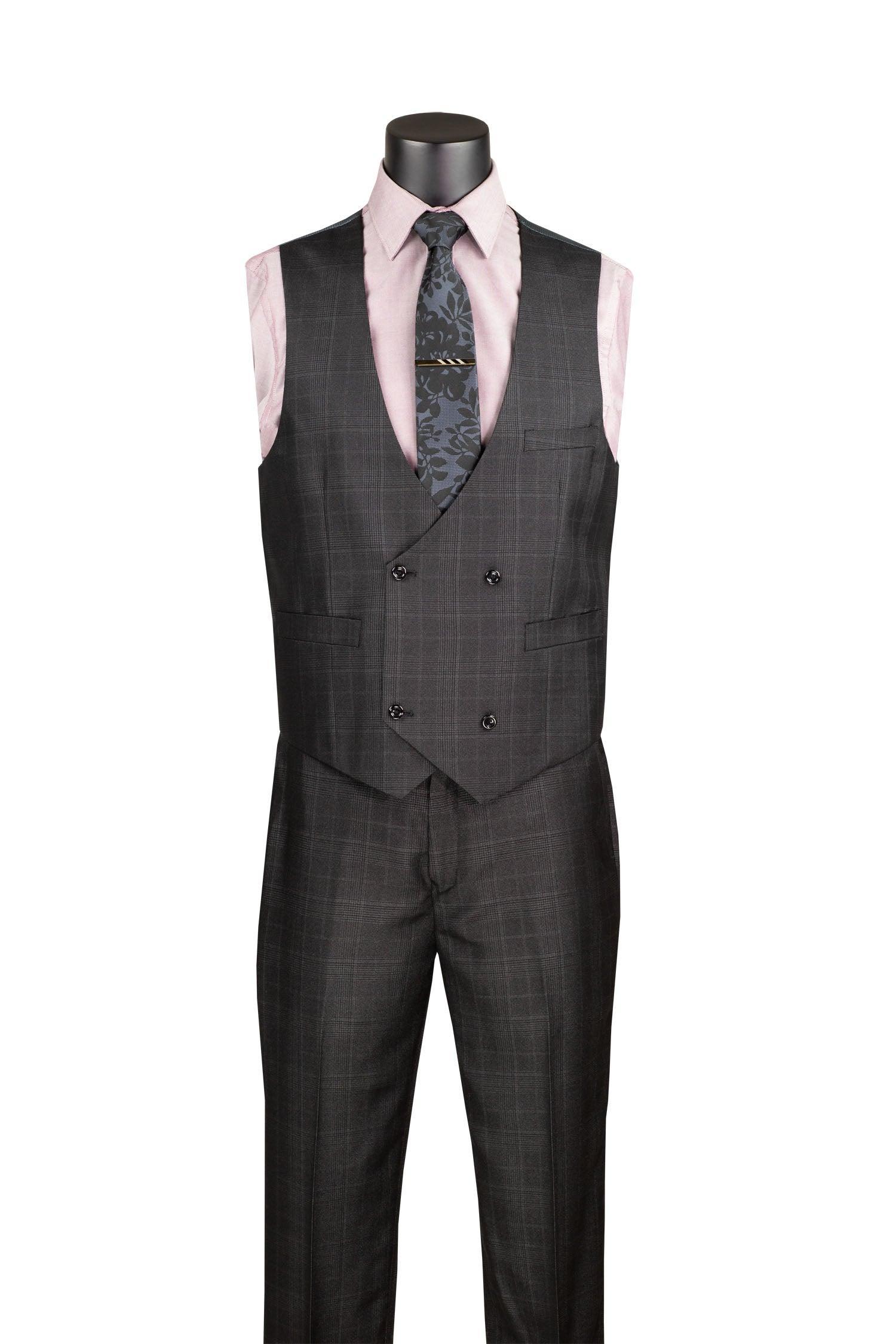 Renaissance Collection - Regular Fit 3 Piece Suit Black Product Image